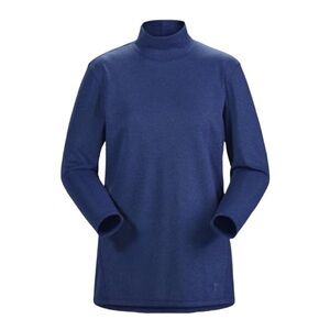 Arc'teryx Lumin Mock Neck Top Cosmic Blue Heather Size Large NWOT